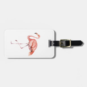 Etiqueta De Bagagem Flamingo Rosa