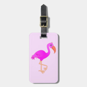 Etiqueta de Bagagem Flamingo Rosa