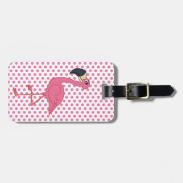 Etiqueta De Bagagem Flamingo Rosa