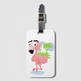 Etiqueta de Bagagem Flamingo Rosa
