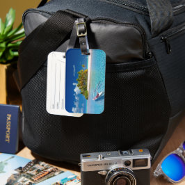Etiqueta De Bagagem Flashy Polynesia Francesa Tahiti Fotografia Bagage