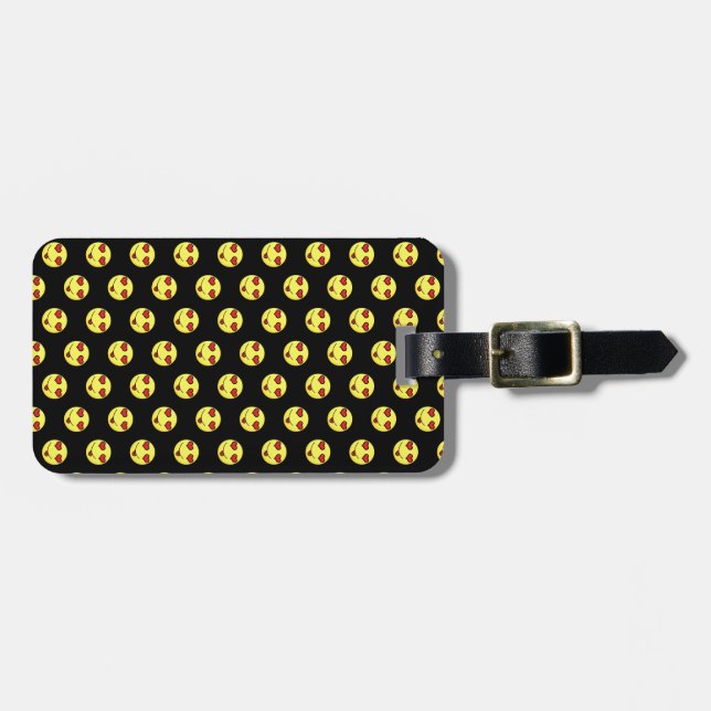 Etiqueta De Bagagem flirt emoji (Frente Horizontal)
