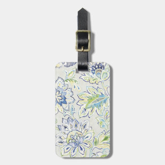 Etiqueta De Bagagem Flor azul boémia