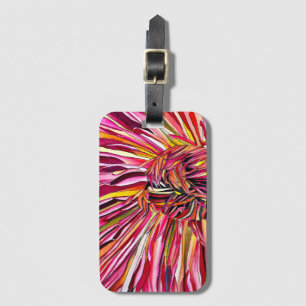 Etiqueta De Bagagem Flor de aquarelas de crisântemos