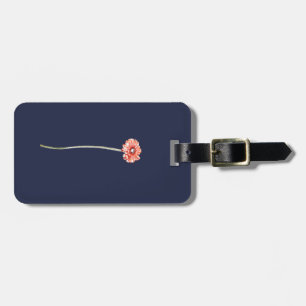 Etiqueta De Bagagem Flor de Gerbera Vermelho Pálido