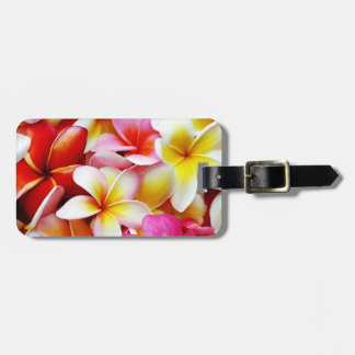 Etiqueta De Bagagem Flor de Havaí do Frangipani do Plumeria
