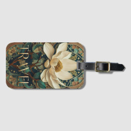 Etiqueta De Bagagem Flor de Lótus Elegante