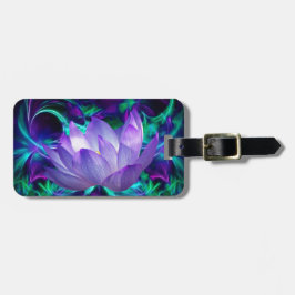 Etiqueta De Bagagem Flor de lótus púrpura e seu significado