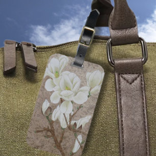 Etiqueta De Bagagem Flor de Magnólia