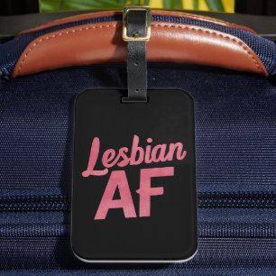 Etiqueta De Bagagem Flor Lesbiana AF Orgulho LGBT Parada do Amor Gay