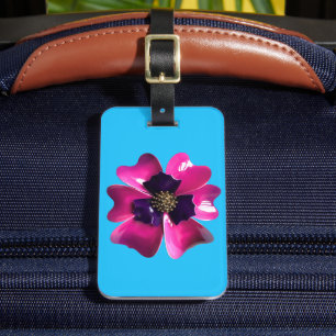 Etiqueta De Bagagem Flor MOD de Flor de Flor do Flor Roxo Exótico