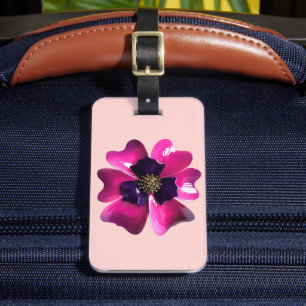 Etiqueta De Bagagem Flor MOD de Flor de Flor do Flor Roxo Exótico