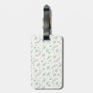 Etiqueta De Bagagem Flor Patterno Primavera Floral