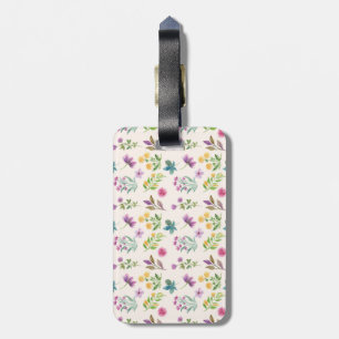 Etiqueta De Bagagem Flor Patterno Primavera Floral