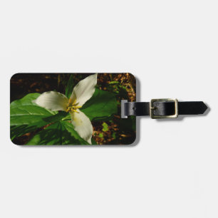 Etiqueta De Bagagem Flor Trillião Branco Primavera