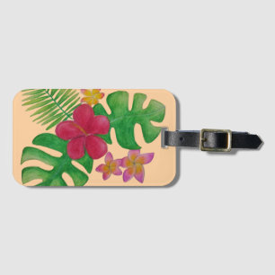 Etiqueta De Bagagem Flor tropical