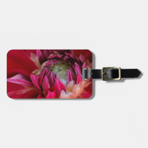 Etiqueta De Bagagem flor vermelha escura