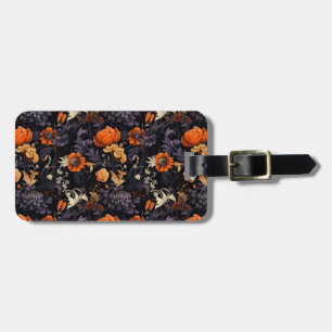Etiqueta de Bagagem Floral Botânica de Halloween M