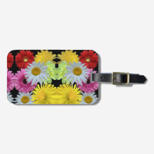 Etiqueta de Bagagem Floral Colorida Mista