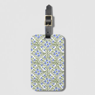 Etiqueta De Bagagem Floral Ditsy Azul