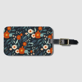 Etiqueta De Bagagem Floral Florescer