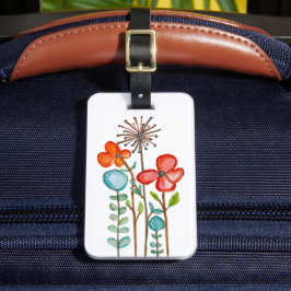 Etiqueta De Bagagem Flores