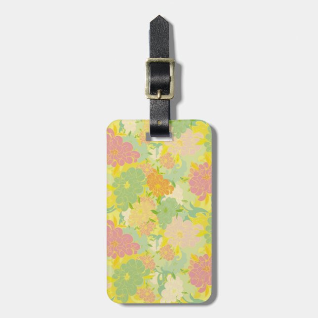 Etiqueta De Bagagem Flores (Frente Vertical)