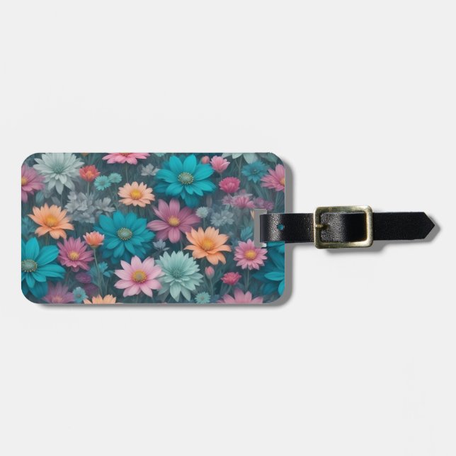 Etiqueta De Bagagem Flores bonito (Frente Horizontal)