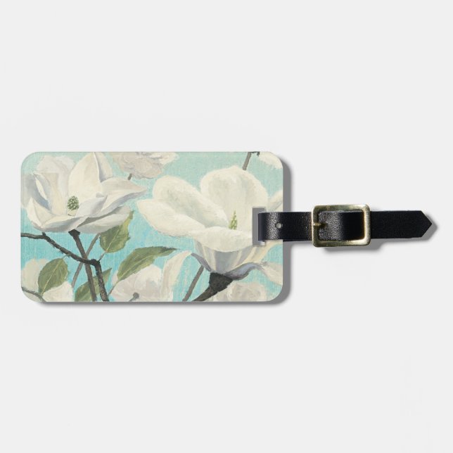 Etiqueta De Bagagem Flores brancas do sul (Frente Horizontal)