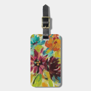 Etiqueta De Bagagem Flores da alegria do outono