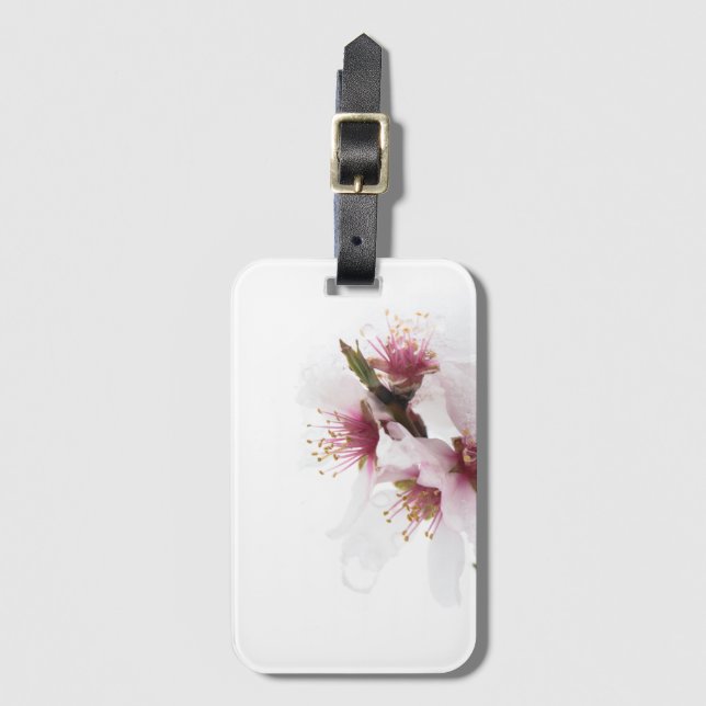 Etiqueta De Bagagem Flores de amêndoa cobertas de neve (Frente Vertical)