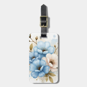 Etiqueta De Bagagem Flores de Aquarela de Pastel Fantasy