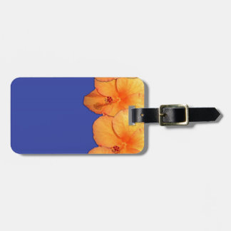 Etiqueta De Bagagem Flores de Hibisco Laranja Havaianas