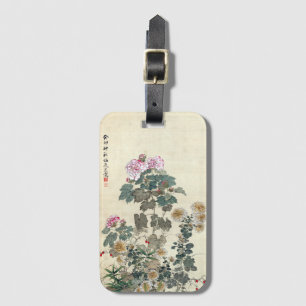 Etiqueta De Bagagem Flores do outono de Yamamoto Baiitsu