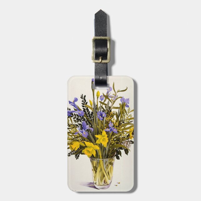 Etiqueta De Bagagem Flores do primavera (Frente Vertical)