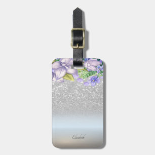 Etiqueta De Bagagem Flores Elegante De Bokeh, Flores