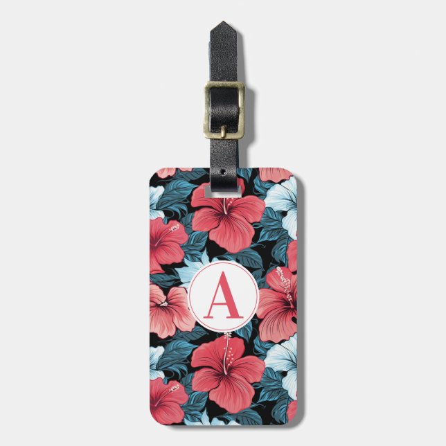 Etiqueta de Bagagem Flores Havaianas (Frente Vertical)