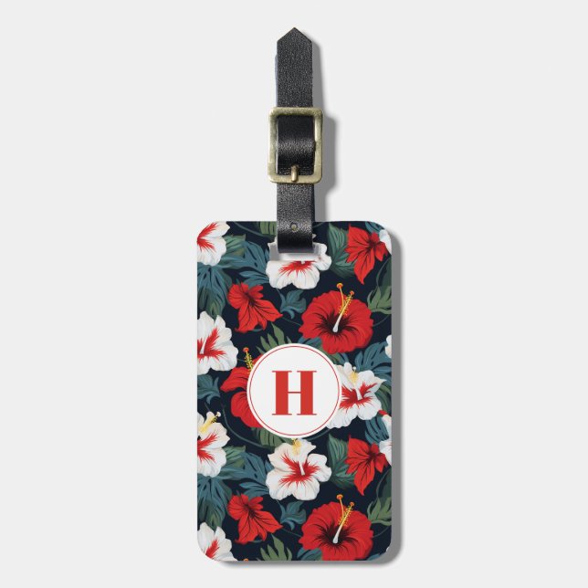 Etiqueta de Bagagem Flores Havaianas (Frente Vertical)