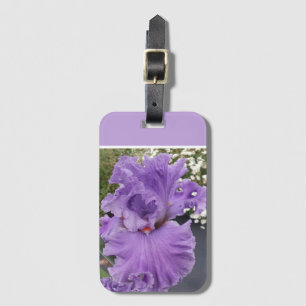 Etiqueta De Bagagem Flores Íris Lavandas Roxas Apron Lilac