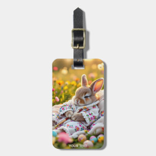 Etiqueta De Bagagem Flores para Pintor de Coelho Fantasia