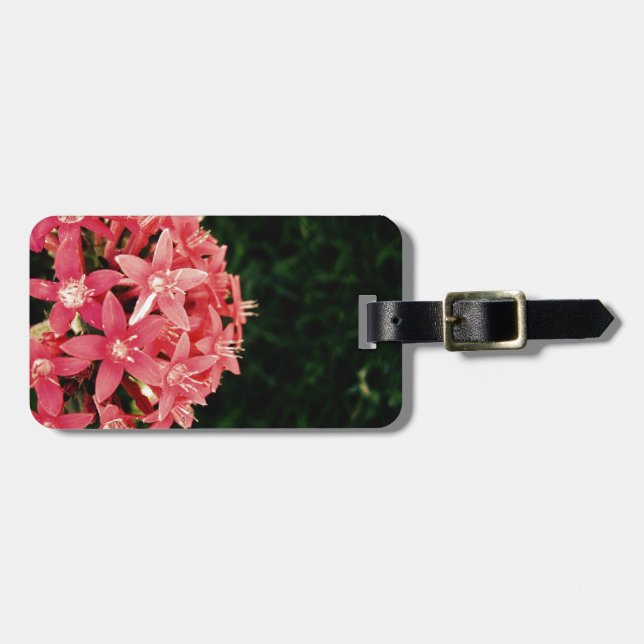 Etiqueta De Bagagem Flores Rosa (Frente Horizontal)