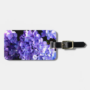 Etiqueta De Bagagem Flores roxas, flores azuis