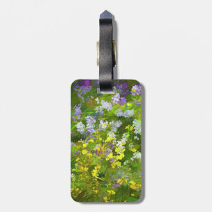 Etiqueta De Bagagem Flores Selvagens Impasto - Arte Flor Original