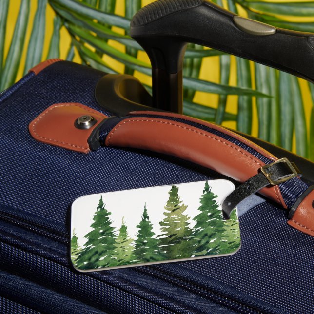 Etiqueta de Bagagem - Floresta de Aquarela (Frente Insitu 3)