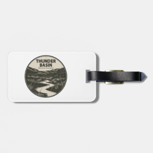 Etiqueta De Bagagem Floresta Nacional de Thunder Basin Wyoming Stream