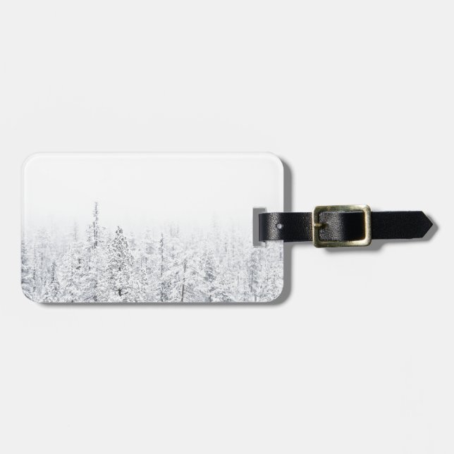 Etiqueta De Bagagem Floresta nevado (Frente Horizontal)