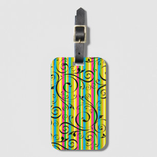 Etiqueta De Bagagem Floured Stripe