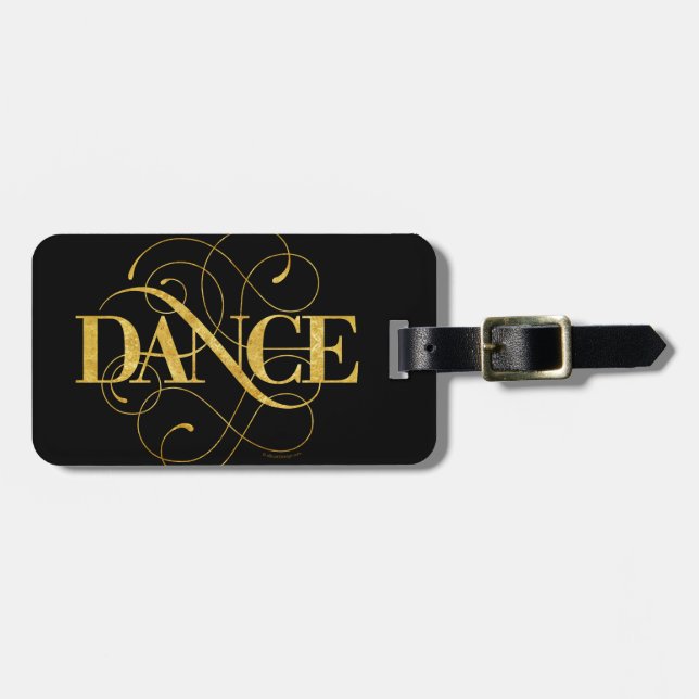 Etiqueta De Bagagem Flourish da dança (Frente Horizontal)
