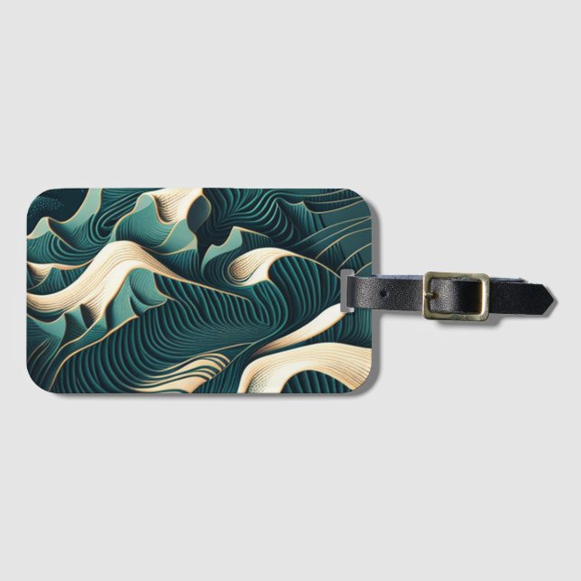 Etiqueta De Bagagem Flowing Harmony (Frente Horizontal)