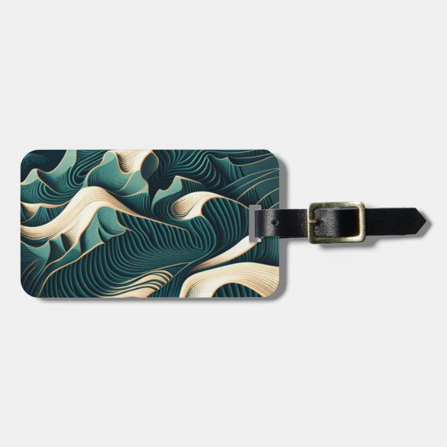Etiqueta De Bagagem Flowing Harmony (Frente Horizontal)